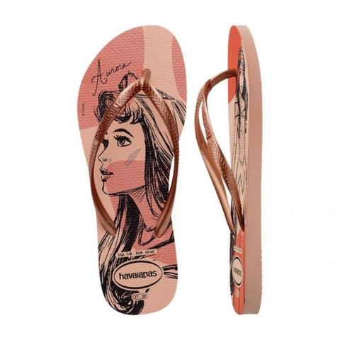 HAVAIANAS SLIM PRINC ROSA BALLET DOUR BLU 35/36