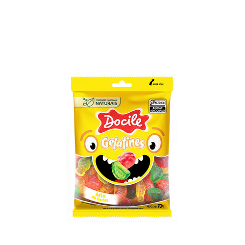 BALA DOCILE GELATINES MIX FRUTAS 70g
