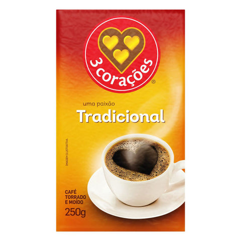CAFE 3 CORACOES 250g TRAD VACUO