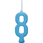 VELA DIAMANTE CANDY C/1 AZUL N8