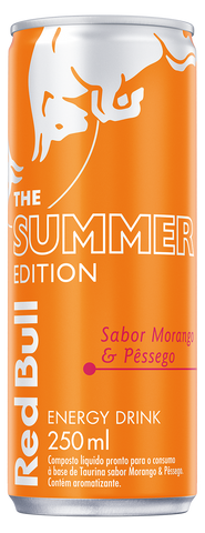 ENERGETICO RED BULL SUMMER MORANGO PESSEGO 250ml