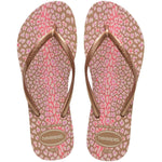 HAVAIANAS SLIM ANIMALS ROSE GOLD/ ROSE GOLD 33/34