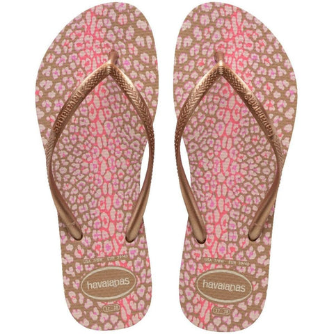HAVAIANAS SLIM ANIMALS ROSE GOLD/ ROSE GOLD 33/34