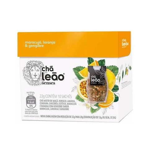 CHA LEAO SENSES MARACUJA LARANJA GENGIBRE C/10 22g