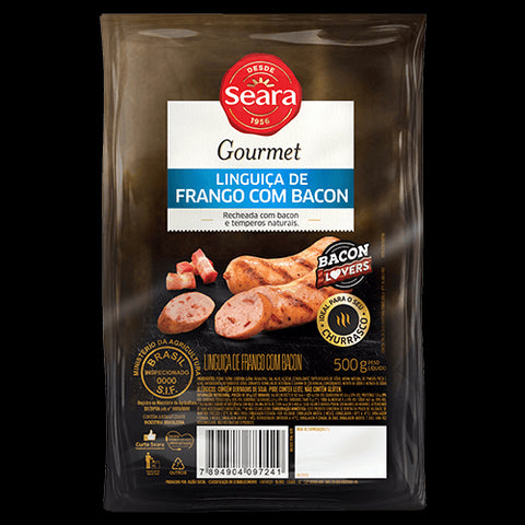LINGUICA  SEARA GOURMET PERNIL 500G FGO BACON