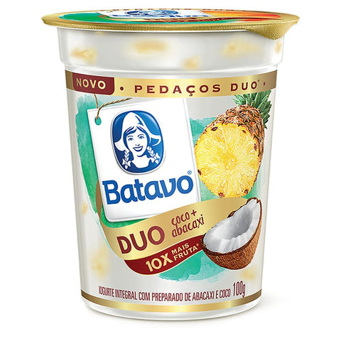 IOGURTE BATAVO PEDACOS DUO ABACAXI COCO 100g