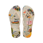 HAVAIANAS SLIM SUMMER BLISS BEGE PALHA 39/40