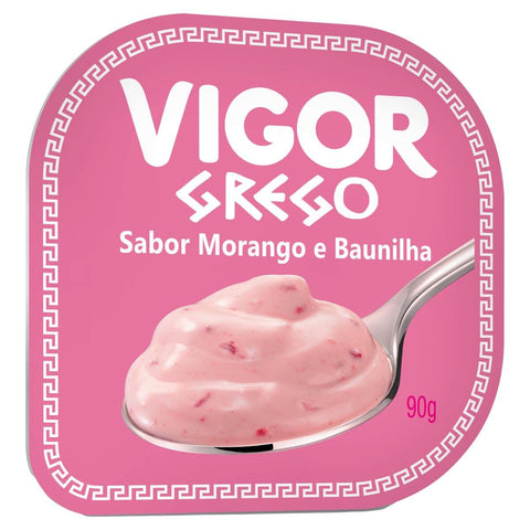 IOGURTE VIGOR GREGO MORANGO BAUNILHA 90g