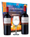 KIT VINHO CONCHA Y TORO RESERVADO CABERNET  C/2 +1 TACA