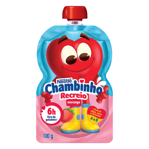 IOGURTE NESTLE CHAMBINHO MORANGO POUCH 100g