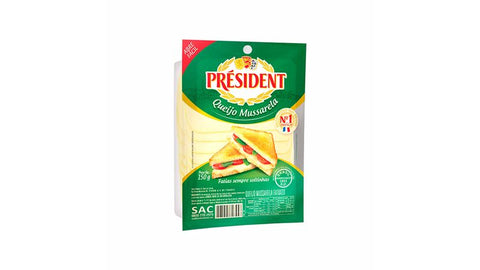 QUEIJO MUSSARELA PRESIDENT FATIADO 150G