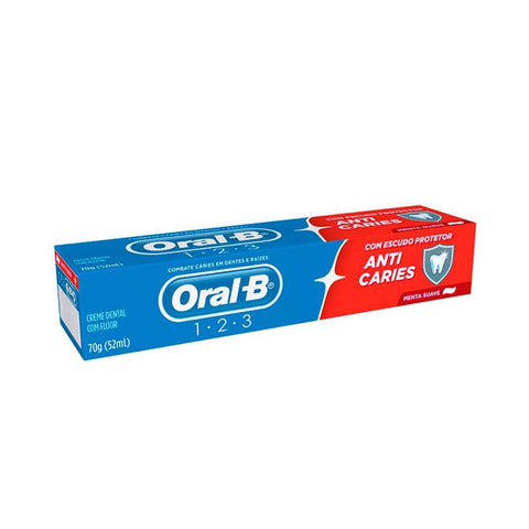 CREME DENTAL ORAL-B 1.2.3 MENTA SUAVE 70G