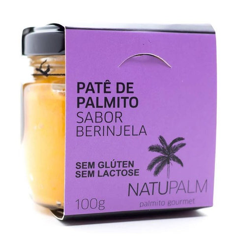 PATE NATUPALM PALMITO BERINJELA 100g
