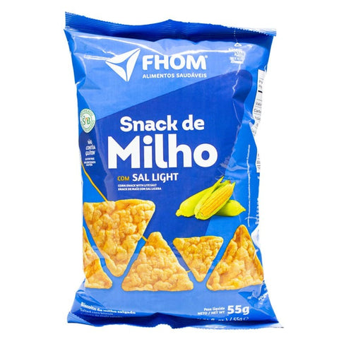 BISCOITO SNACK FHOM MILHO C/ SAL LIGHT 55g