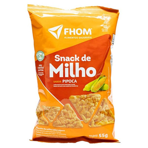 BISCOITO SNACK FHOM MILHO SABOR PIPOCA 55g