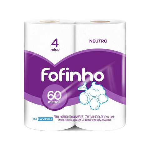PAPEL HIGIENICO FOFINHO BEBE 60M C/4
