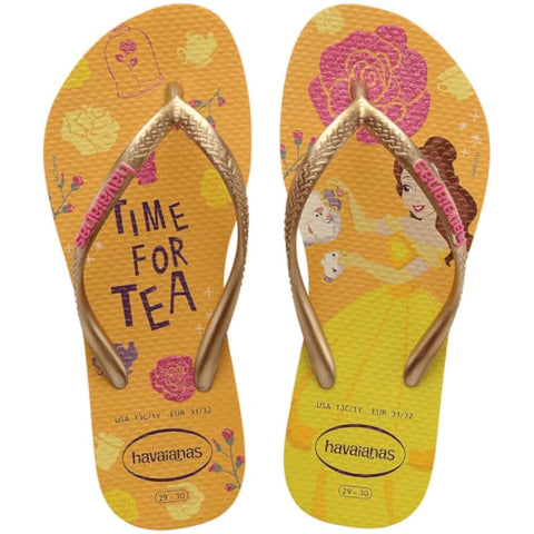HAVAIANAS KIDS SLIM PRINCESS AMARELO LIMAO/DOUR 33/34