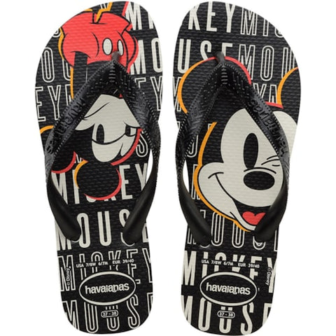 HAVAIANAS TOP DISNEY BRANCO/PRETO/PRETO 39/40
