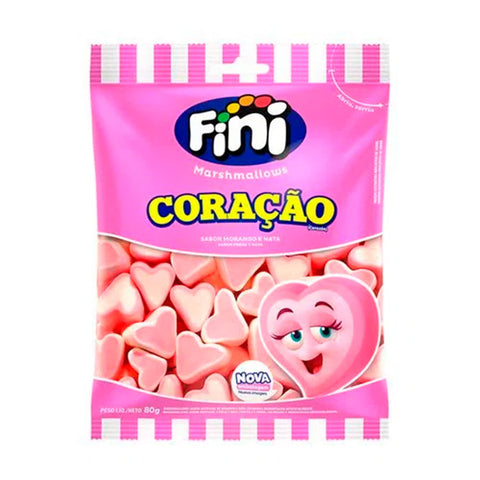 MARSHMALLOWS FINI 80G CORACAO MORANGO