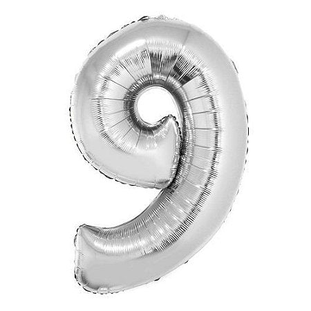 BALAO ALEGRIA FESTA MET TOPPER N9 PRATA C/1