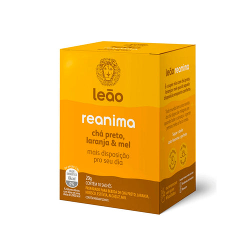 CHA LEAO REANIMA PRETO LARANJA MEL C/10 20g