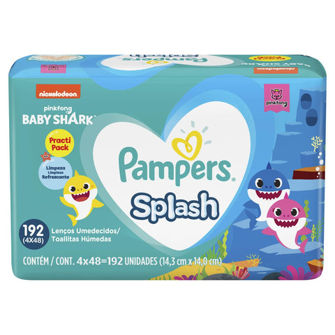 LENCO UMEDECIDO PAMPERS SPLASH C/192