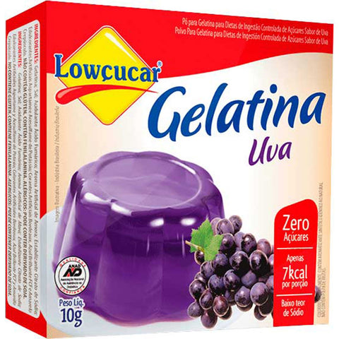 GELATINA LOWCUCAR DIET 10G UVA