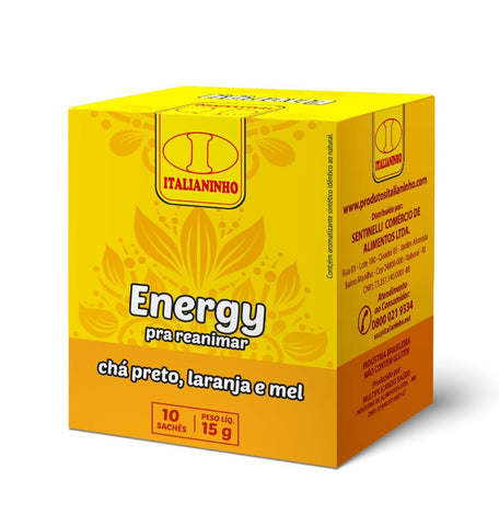 CHA ITALIANINHO PRETO ENERGY LARANJA MEL C/10 15g