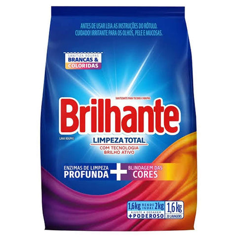 LAVA ROUPAS PO BRILHANTE LIMP TOTAL 1,6kg GR150g