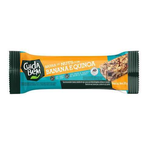 BARRA NUTS CUIDA BEM BANANA QUINOA 30g