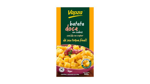 BATATA DOCE VAPZA CUBOS COZIDO VAPOR A VACUO 500g
