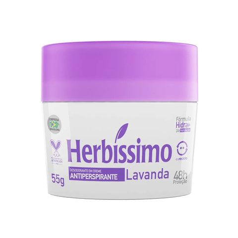 DESODORANTE HERBISSIMO CREME 55G LAVANDA