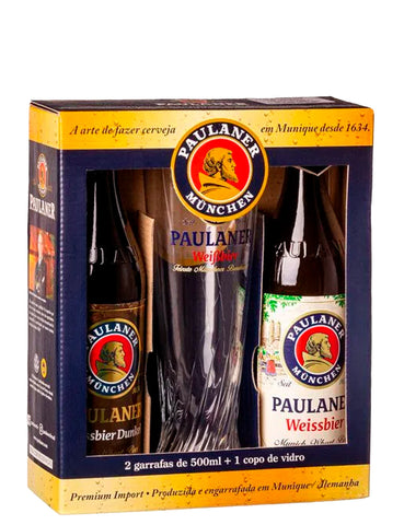 KIT CERVEJA PAULANER HEFE WEIBBIER + COPO 1L