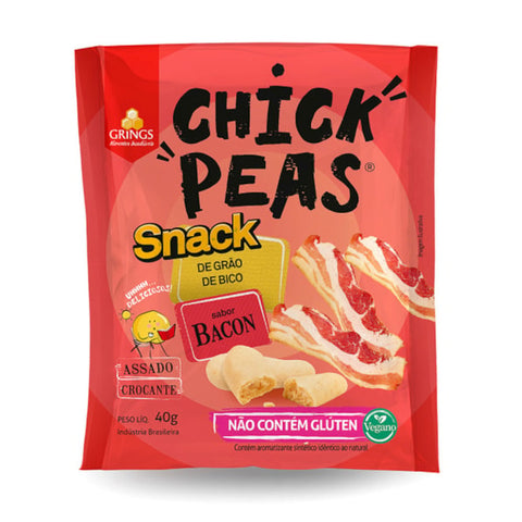 BISCOITO SNACK GRINGS CHICK PEAS 40G BACON
