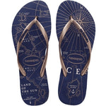 HAVAIANAS SLIM NAUTICAL MARINHO/PRATA 35/36