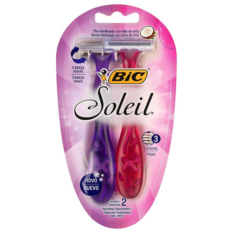 APARELHO BIC SOLEIL ROSA/ROXO C/2