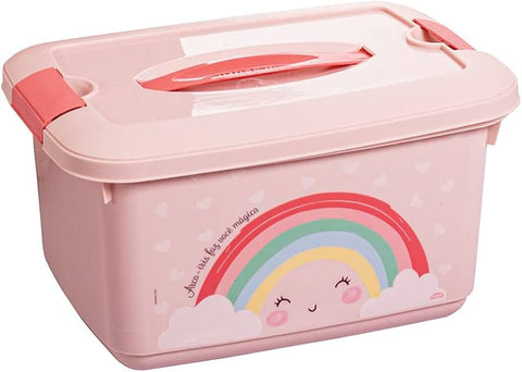 CAIXA ORGANIZADORA PLASUTIL ARCO IRIS C/ALCA 5,2L
