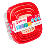 CONJUNTO DE POTE PLAST JAGUAR RED DAFRUTA C/4 PECAS