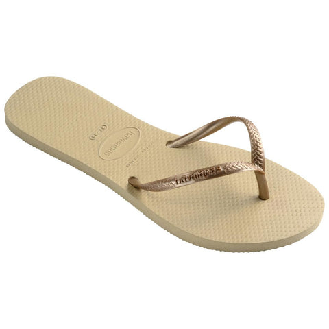 HAVAIANAS FLAT DUO IRI BEGE PALHA 33/34