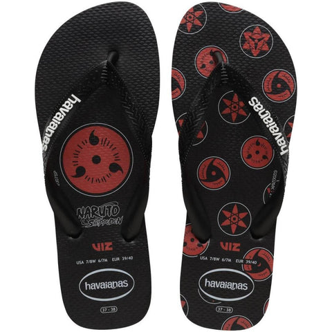 HAVAIANAS TOP NARUTO PRETO/PRETO/VERMELHO 39/40