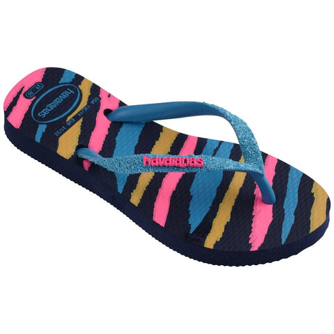 HAVAIANAS KIDS SLIM GLITTER MARINHO TURQ 31/32