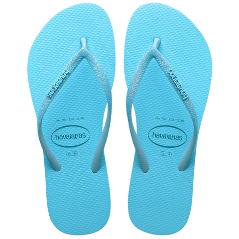 HAVAIANAS SLIM GLITTER NEON AZUL WATER 35/36