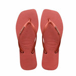 HAVAIANAS SLIM SQUARE LOGO METALLIC MOGNO 37/38