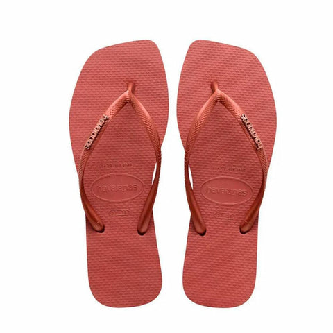 HAVAIANAS SLIM SQUARE LOGO METALLIC MOGNO 37/38