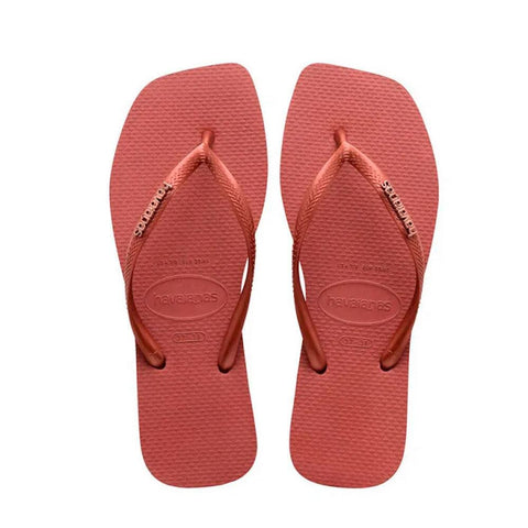 HAVAIANAS SLIM SQUARE LOGO METALLIC MOGNO 39/40