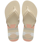 HAVAIANAS ELEGANCE PRINT BEGE PALHA 39/40