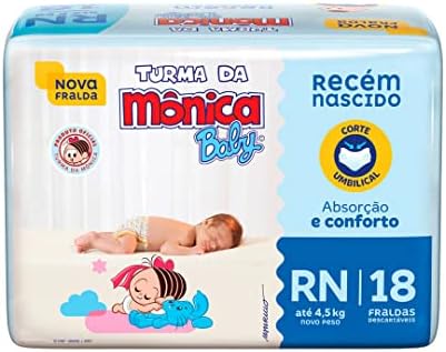 FRALDA TURMA DA MONICA BABY JUMBINHO RN C/18