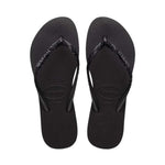 HAVAIANAS SLIM GLITTER II PRETO CINZA DARK 37/38