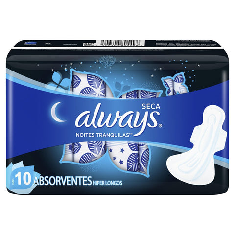 ABSORVENTE  ALWAYS NOITES TRAQ ABAS C/10