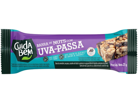 BARRA NUTS CUIDA BEM UVA PASSA 30g